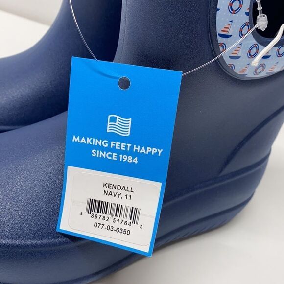 🔥Okabashi kids rain boot made in 🇺🇸 sz 11 Navy New - Picture 5 of 6